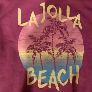Crop beach slunchy graphic sweather La Jolla beach